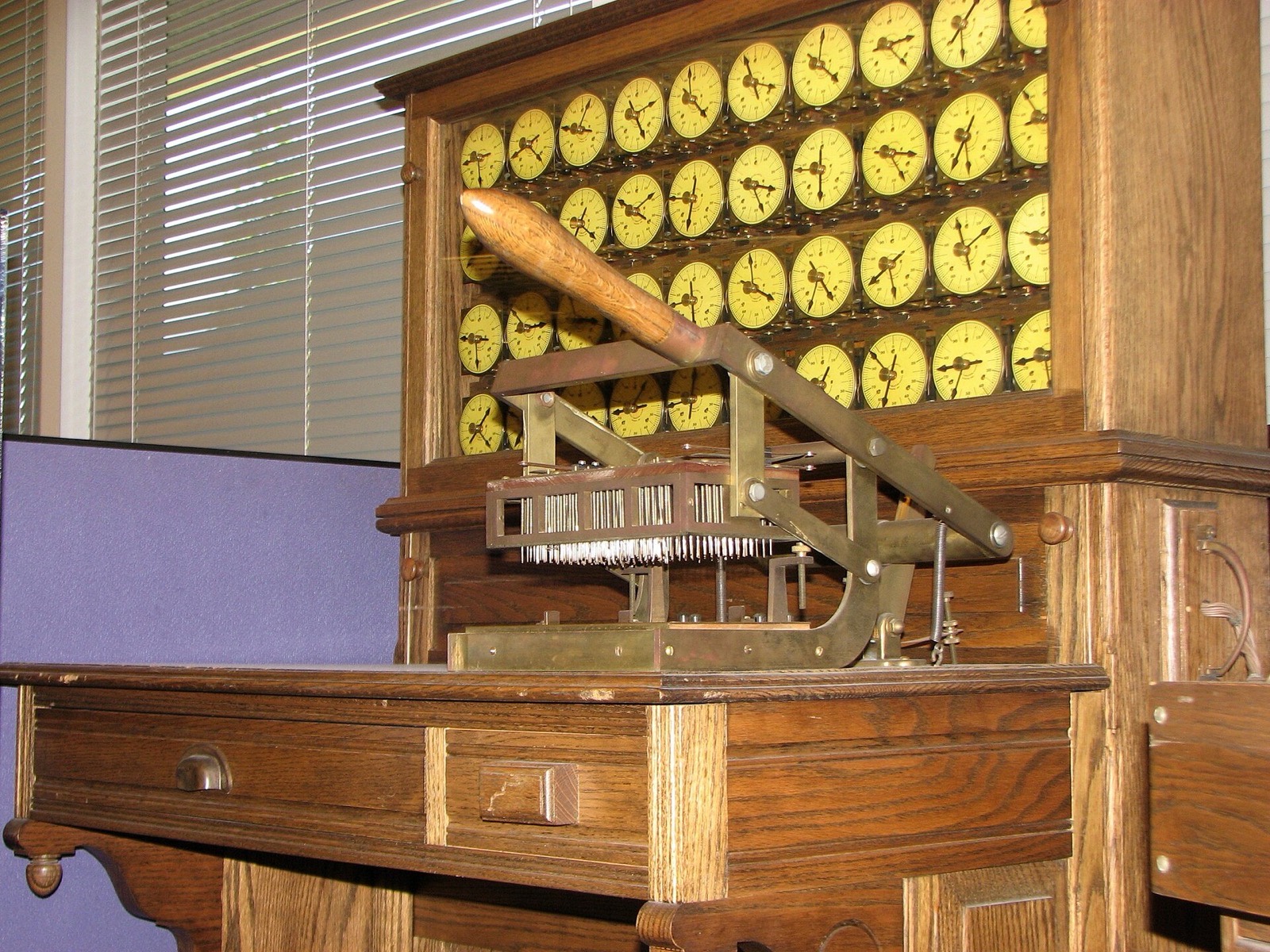 Hollerith census tabulator, around 1900, with its panel of counters
